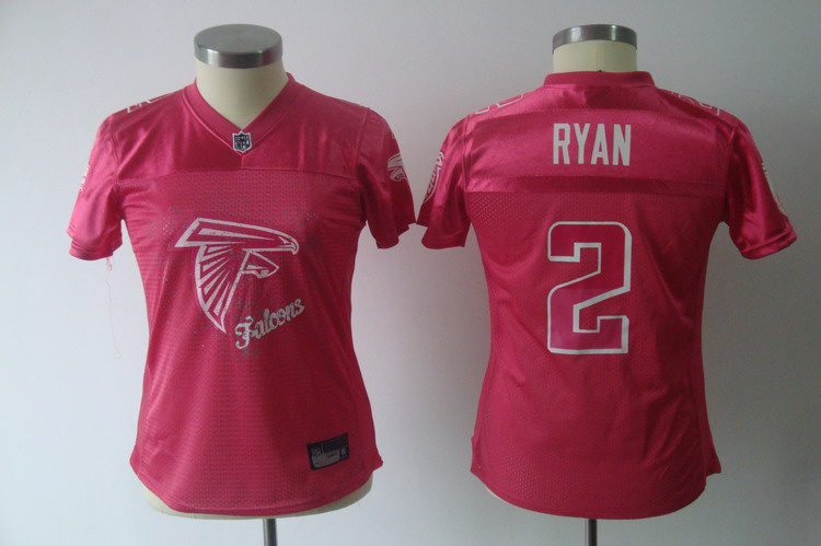 Falcons #2 Matt Ryan Pink 2011 Women's Fem Fan Stitched NFL Jersey